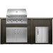 Haven 6 Ft. Outdoor Kitchen Island | Professional Grill, Double Door, Right Access Door