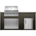 Haven 6 Ft. Outdoor Kitchen Island | Professional Grill, Double Door, Right Access Door