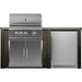 Haven 6 Ft. Outdoor Kitchen | Coyote 30" S-Series Grill, Double Door, & Azure Reversible Fridge