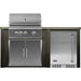 Haven 6 Ft. Outdoor Kitchen | Coyote 30" S-Series Grill, Double Door, & Coyote Left Hinged Fridge