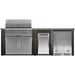 Haven 8 Ft. Outdoor Kitchen | Coyote S-Series, Double Door, Trash Drawer, Coyote Right Hinged Fridge