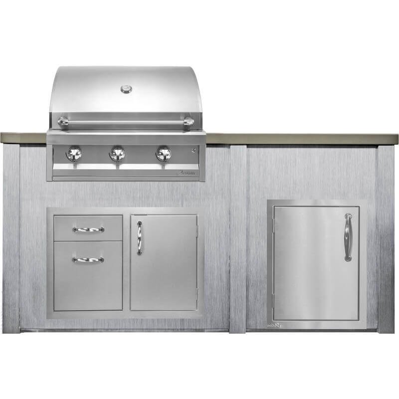 Haven 6 Ft. Outdoor Kitchen Island | American Eagle Grill, Combo, Left Single Door