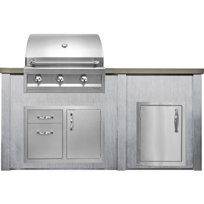 Haven 6 Ft. Outdoor Kitchen Island | American Eagle Grill, Combo, Left Single Door