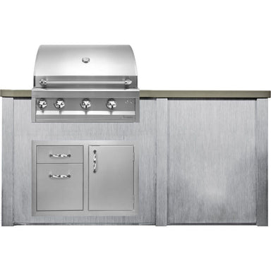 Haven 6 Ft. Outdoor Kitchen Island | Professional Grill & Combo