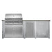 Haven 8 Ft. Outdoor Kitchen Island | Artisan Series 36" Grill, Double Door, & Trash Drawer