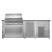 Haven 8 Ft. Outdoor Kitchen Island | Artisan Series 36" Grill, Double Door, Trash Drawer, Double Drawer