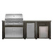 Haven 8 Ft. Outdoor Kitchen Island | Artisan Series 36" Grill, Double Door, Trash Drawer, Left Access Door