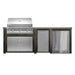 Haven 8 Ft. Outdoor Kitchen Island | Artisan Professional Grill & Double Door & Right Side Fridge