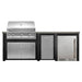 Haven 8 Ft. Outdoor Kitchen Island | Artisan Professional Grill & Double Door & Left Side Refrigerator