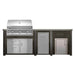 Haven 8 Ft. Outdoor Kitchen Island | Professional Grill, Combo, Trash Drawer, Left Access Door