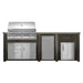 Haven 8 Ft. Outdoor Kitchen Island | Professional Grill, Combo, Trash Drawer, Right Access Door