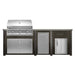 Haven 8 Ft. Outdoor Kitchen Island | Professional Grill, Double Door, Trash Drawer, Right Access Door