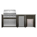 Haven 8 Ft. Outdoor Kitchen Island | Professional Grill, Double Door, Trash Drawer, Left Access Door