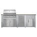 Haven 8 Ft. Outdoor Kitchen Island | Professional Grill, Combo, Trash Drawer, & Right Side Single Door