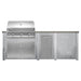 Haven 8 Ft. Outdoor Kitchen Island | Professional Grill, Double Door, & Trash Drawer