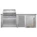 Haven 8 Ft. Outdoor Kitchen Island | American Eagle Grill & Double Door & Left Side Fridge