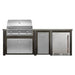 Haven 8 Ft. Outdoor Kitchen Island | Artisan American Eagle Grill & Double Door & Left Side Fridge