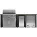 Haven 8 Ft. Outdoor Kitchen | Coyote S-Series, Double Doors, Trash, Coyote Left Hinged Fridge