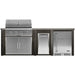 Haven 8 Ft. Outdoor Kitchen | Coyote C-Series, Double Door, Trash Drawer, Coyote Right Hinged Fridge