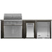Haven 8 Ft. Outdoor Kitchen | Coyote C-Series, Double Door, Trash Drawer, Coyote Left Hinged Fridge