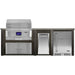Haven 8 Ft. Outdoor Kitchen Island | Coyote Pellet Grill, Storage Drawer, Trash Drawer, Coyote Right Hinged Fridge