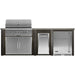 Haven 8 Ft. Outdoor Kitchen | Coyote S-Series, Double Door, Trash Drawer, Coyote Left Hinged Fridge