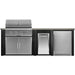 Haven 8 Ft. Outdoor Kitchen | Coyote C-Series, Double Doors, Trash, Azure Reversible Fridge