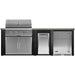 Haven 8 Ft. Outdoor Kitchen | Coyote C-Series, Double Doors, Trash, Coyote Left Hinged Fridge