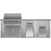 Haven 8 Ft. Outdoor Kitchen Island | Coyote C-Series, Double Door, Trash Drawer, Double Drawer
