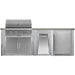Haven 8 Ft. Outdoor Kitchen | Coyote C-Series, Double Doors, Trash, Coyote Azure Fridge