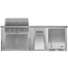 Haven 8 Ft. Outdoor Kitchen | Coyote C-Series, Double Doors, Trash, Coyote Right Hinged Fridge