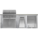 Haven 8 Ft. Outdoor Kitchen | Coyote C-Series, Double Doors, Trash, Coyote Left  Hinged Fridge