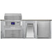 Haven 8 Ft. Outdoor Kitchen Island | Pellet Grill, Storage Drawer, Trash Drawer, Reversible Azure Fridge