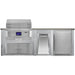 Haven 8 Ft. Outdoor Kitchen Island | Pellet Grill, Storage Drawer, Trash Drawer, Reversible Azure Fridge