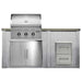Haven 6 Ft. Outdoor Kitchen Island w/ Coyote SL-Series 30-Inch Grill, Double Access Door & 2 Drawer Cabinet - Harbor Gray