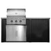 Haven 6 Ft. Outdoor Kitchen Island w/ Coyote SL-Series 30-Inch Grill & Double Access Door - Brushed Black