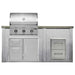 Haven 6 Ft. Outdoor Kitchen Island w/ Coyote SL-Series 30-Inch Grill, 31" Dry Pantry & 2 Drawer Cabinet - Harbor Gray