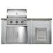 Haven 6 Ft. Outdoor Kitchen Island w/ Coyote 30-Inch Gas Grill, 31-Inch Double Door, & Double Drawer - Harbor Gray