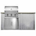 Haven 6 Ft. Outdoor Kitchen Island w/ Coyote 30-Inch Gas Grill & 31-Inch Double Door - Harbor Gray