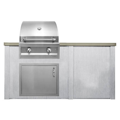 Haven 5.5 Ft. Outdoor Kitchen Island w/ Artisan 26-Inch Grill & Single Door | Right Hinge