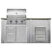 Haven 6 Ft. Outdoor Kitchen Island w/ Coyote C-Series 30-Inch Grill, 31" Dry Pantry & 2 Drawer Cabinet - Harbor Gray
