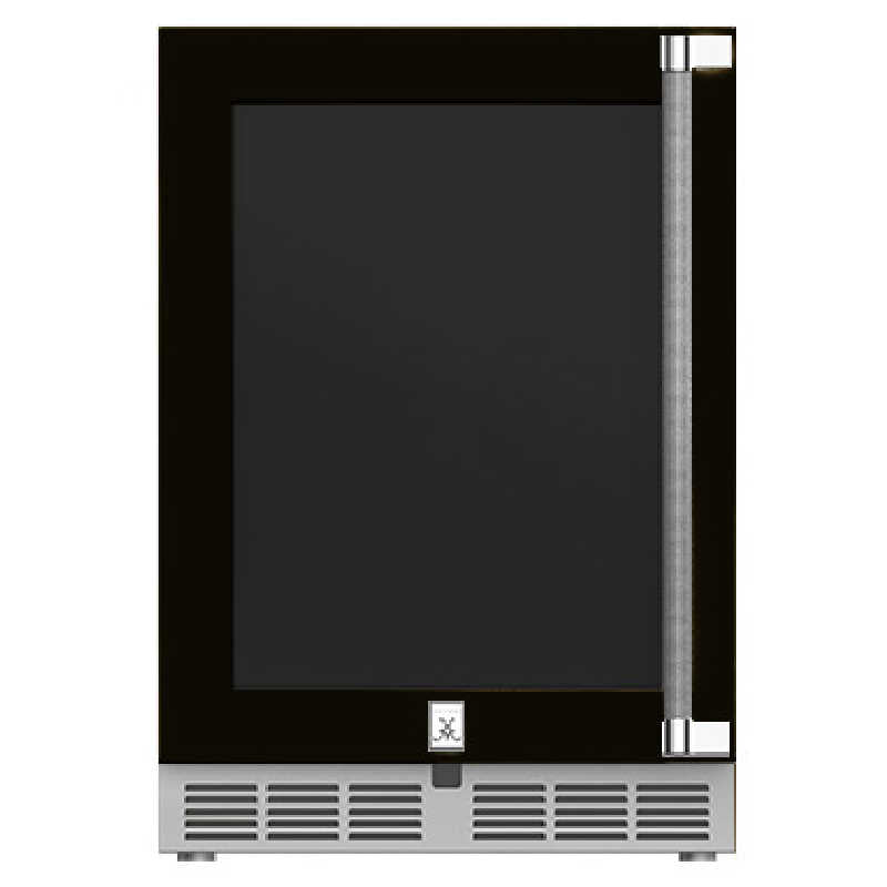 Hestan 24 Inch Glass Door Refrigerator | Left Hinge | Stealth