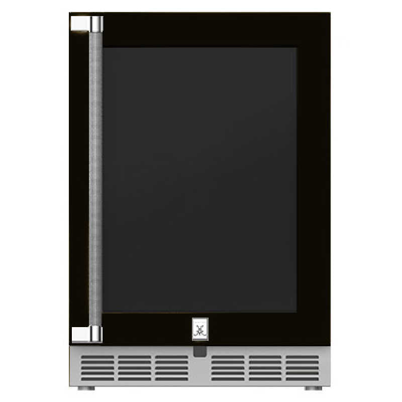 Hestan 24 Inch Glass Door Refrigerator | Right Hinge | Stealth