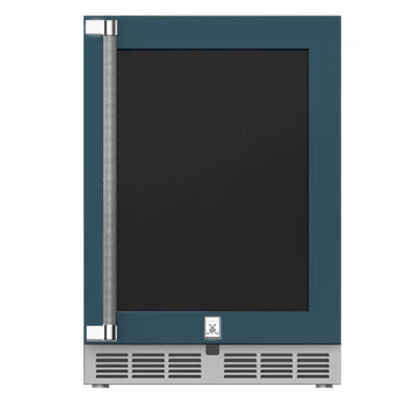 Hestan 24 Inch Glass Door Refrigerator | Right Hinge | Pacific Fog