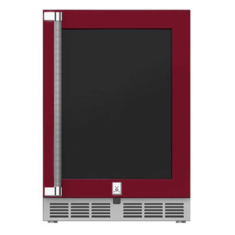 Hestan 24 Inch Glass Door Refrigerator | Right Hinge | Tin Roof