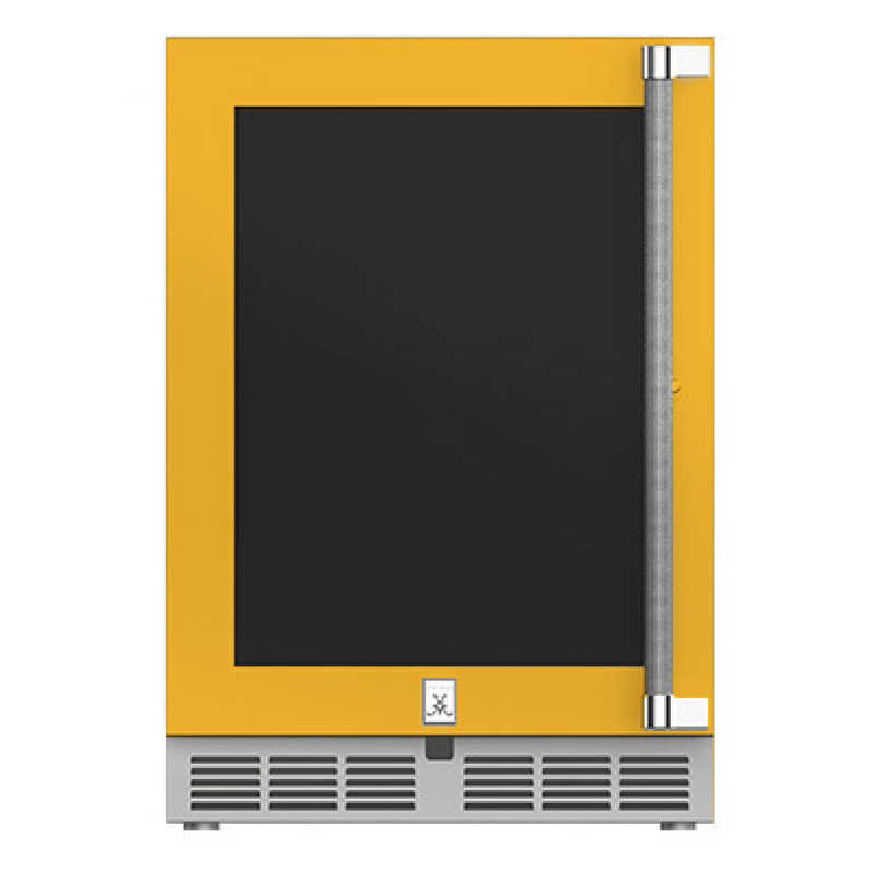 Hestan 24 Inch Glass Door Refrigerator | Left Hinge | Sol