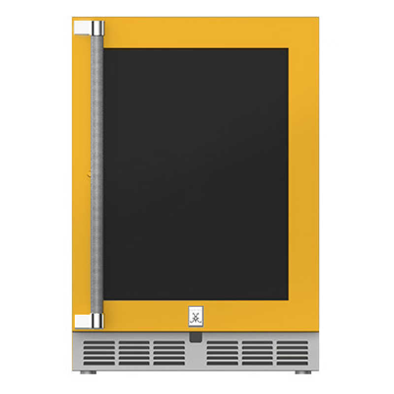 Hestan 24 Inch Glass Door Refrigerator | Right Hinge | Sol