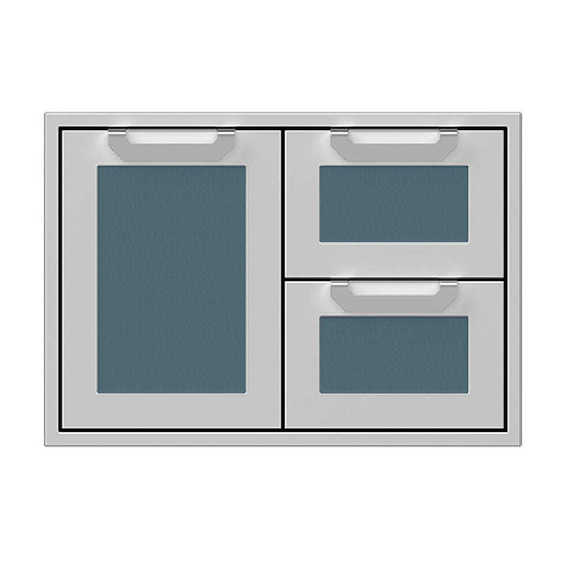 Hestan 30-Inch Double Drawer Door Combo | Pacific Fog