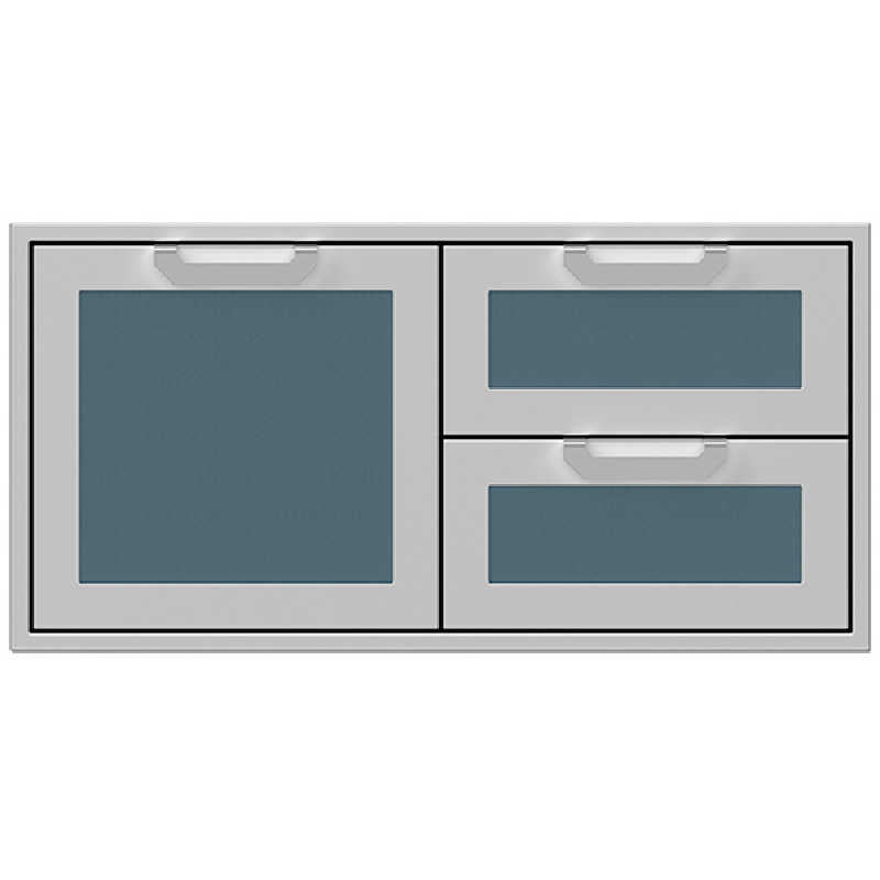 Hestan 42 Inch Door Drawer Combo | Pacific Fog