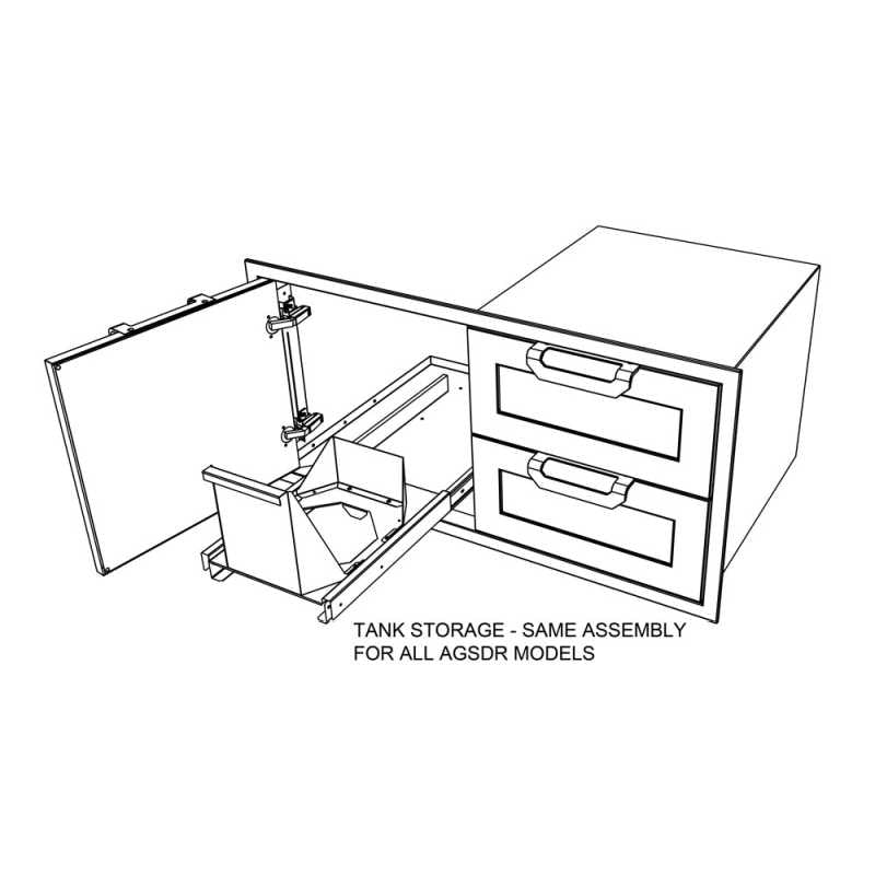 Hestan Door Drawer Combo | Propane Tank Holder